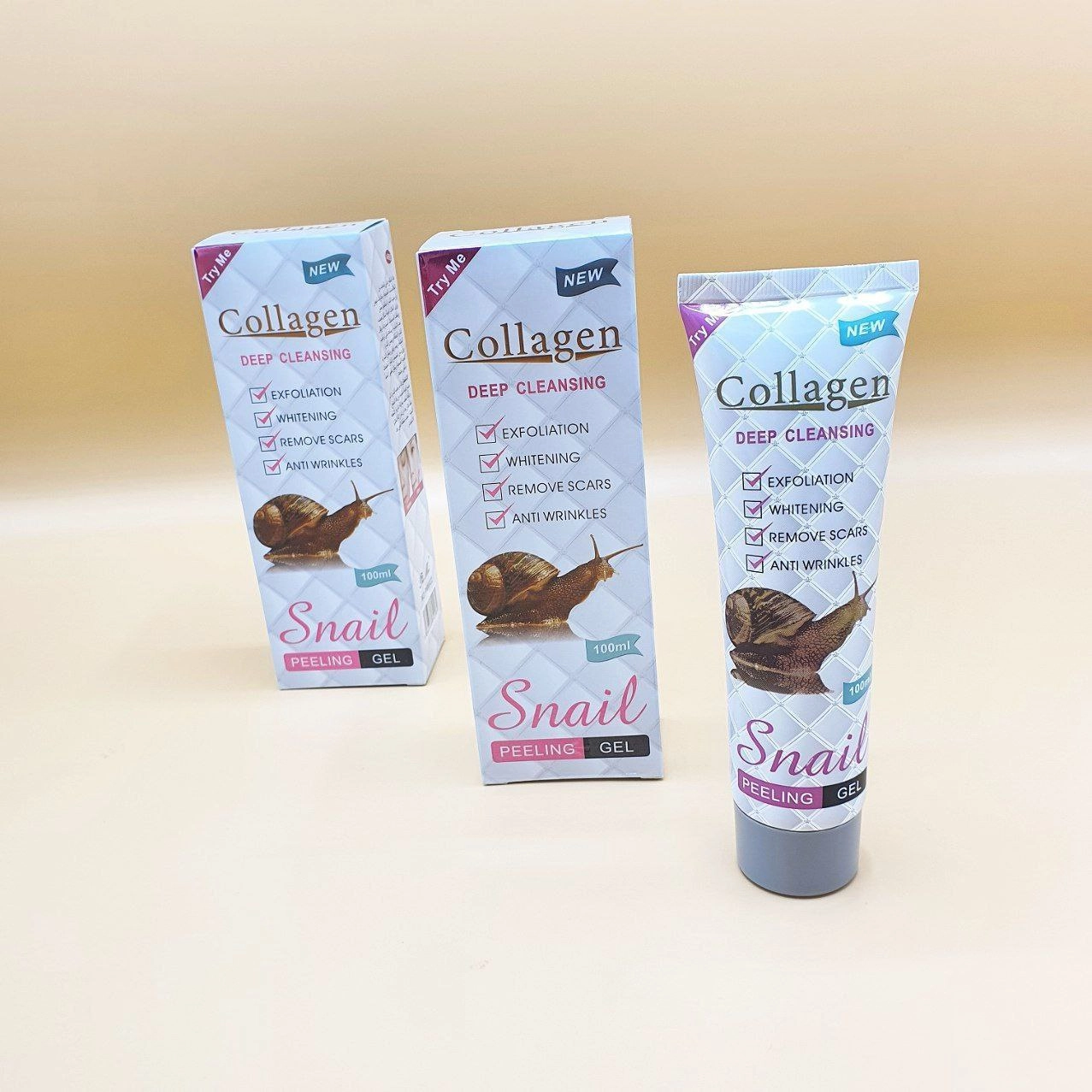 ژل لایه بردار دانه دار  کلاژن حلزون Collagen Snail
