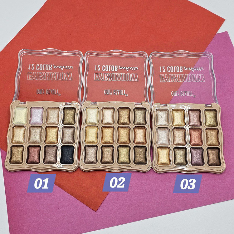 سایه های اکلیل دار 12 رنگ برند اونلی بیوتی Only beauty