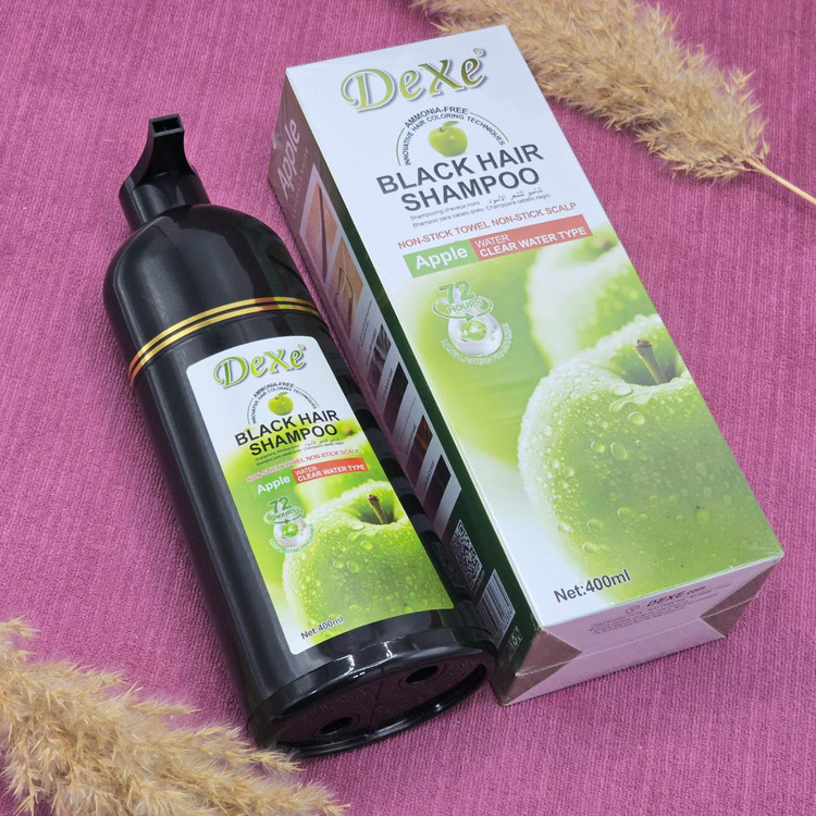 شامپو رنگ مشکی دکس عصاره سیب