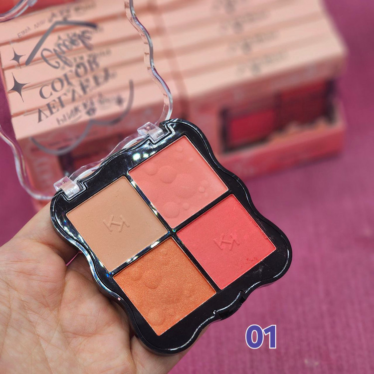 پالت روژگونه 4 رنگ پینک کی PINK KEY