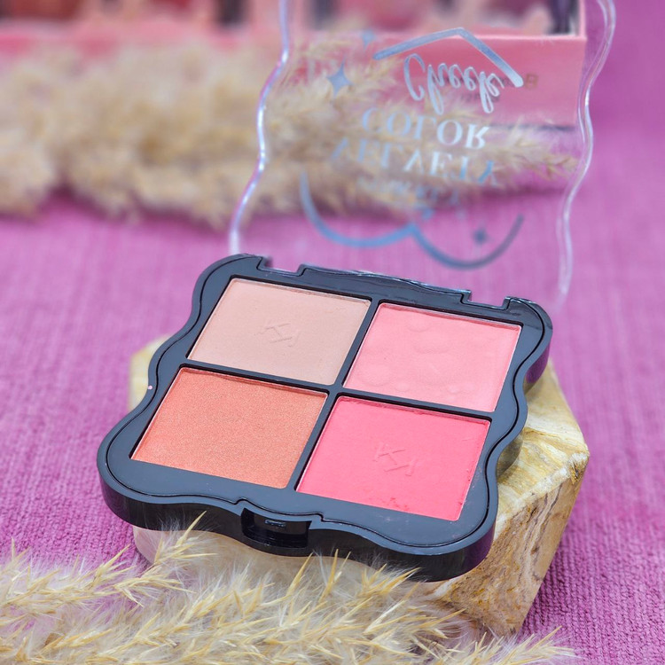 پالت روژگونه 4 رنگ پینک کی PINK KEY