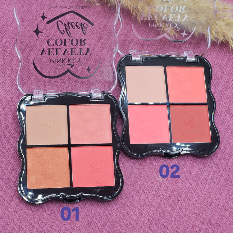 پالت روژگونه 4 رنگ پینک کی PINK KEY