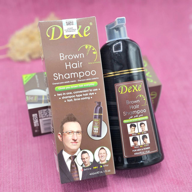 شامپو رنگ قهوهای دکس