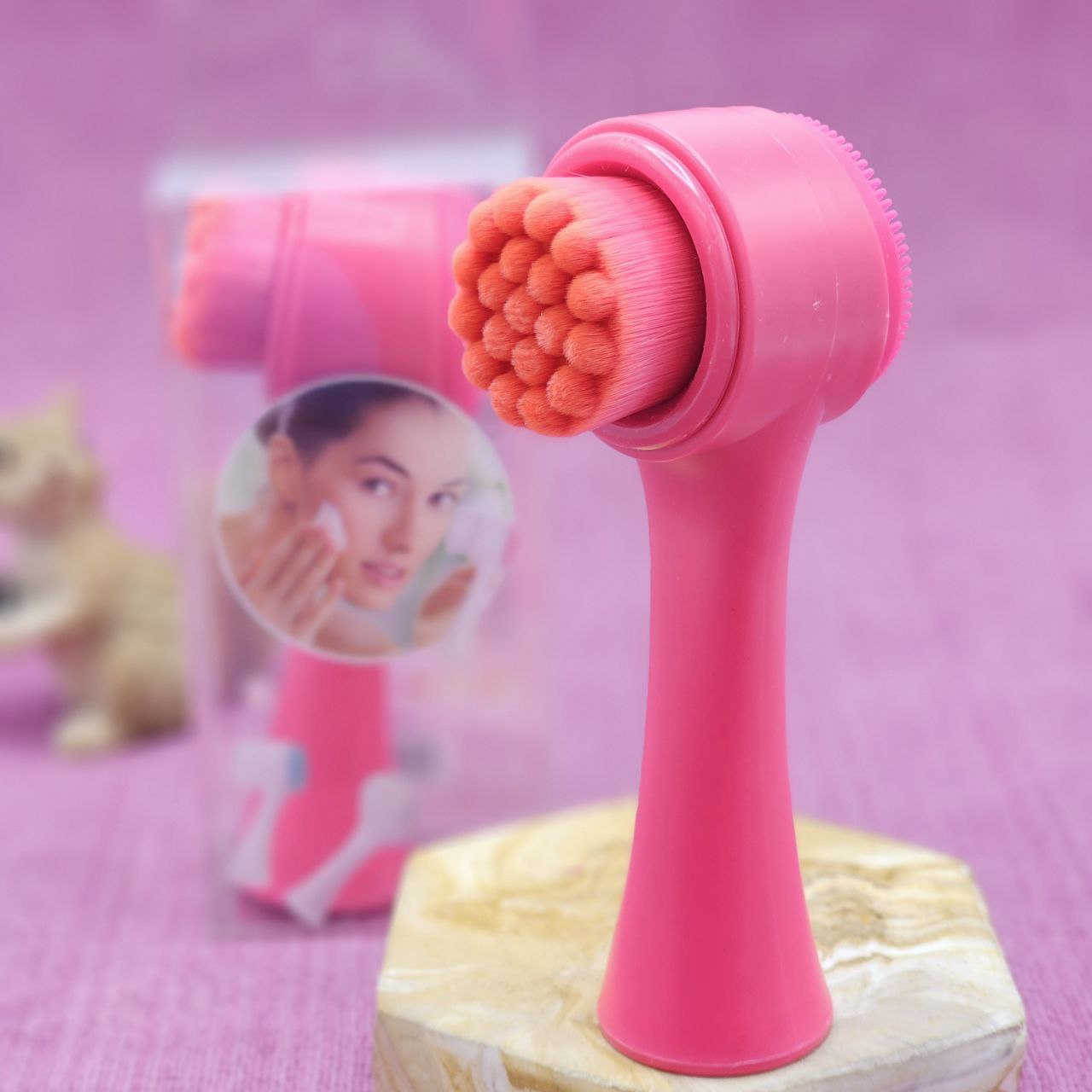 فیس براش دسته دار رنگی