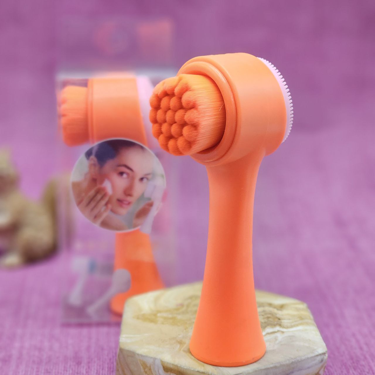 فیس براش دسته دار رنگی